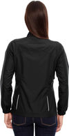Am image of a Custom Core 365 Motivate Unlined Lightweight Ladies Jacket in Black!