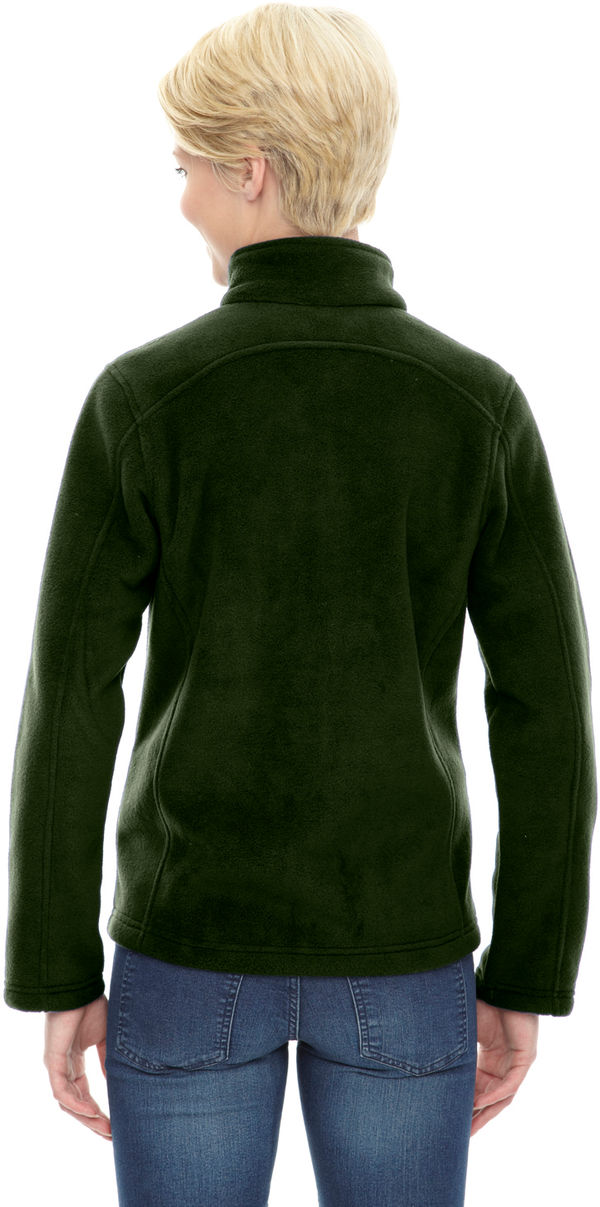 Am image of a Custom Core 365 Ladies' Journey Fleece Jacket in Forest!