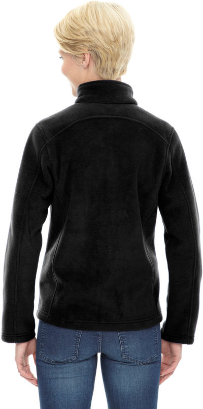 Am image of a Custom Core 365 Ladies' Journey Fleece Jacket in Black!