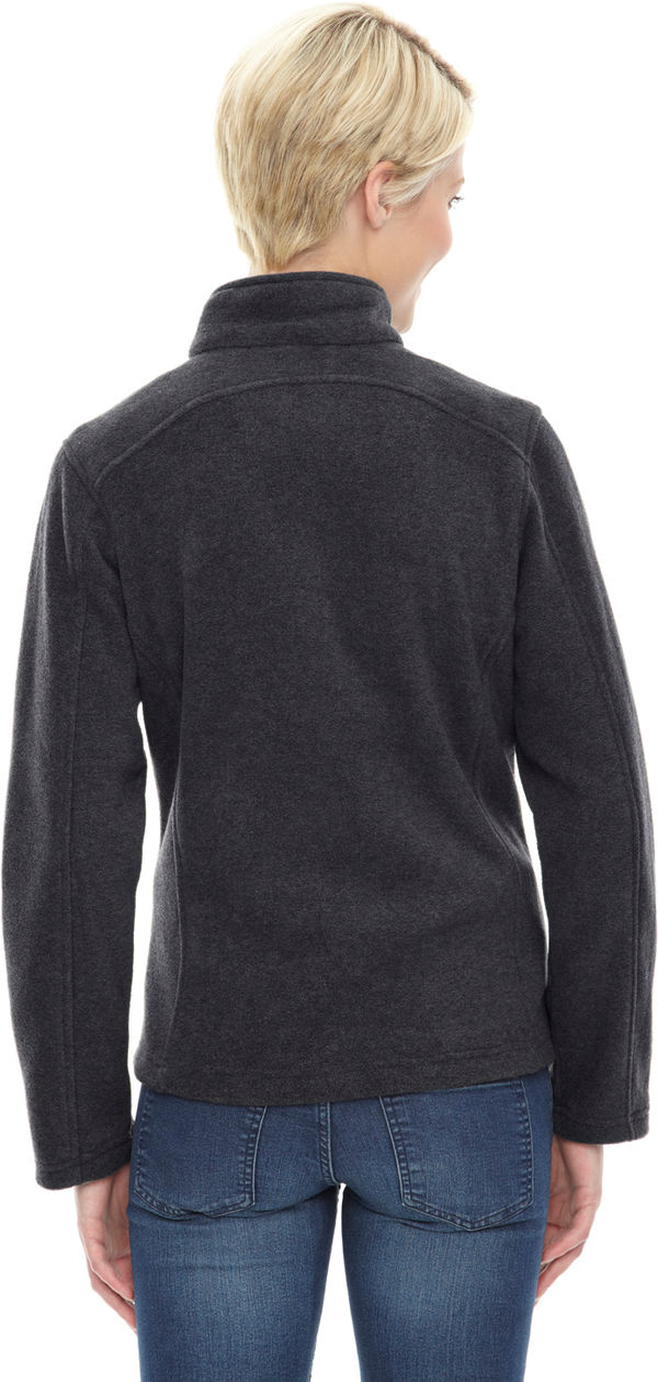 Am image of a Custom Core 365 Ladies' Journey Fleece Jacket in Hthr Chrcl!
