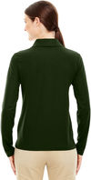 Am image of a Custom Core 365 Ladies' Pinnacle Performance Long Sleeve Pique Polo in Forest 630!