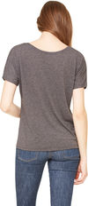 Am image of a Custom Bella and Canvas Ladies' Slouchy Scoop Neck T Shirt in Drk Grey Heather!