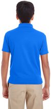 Am image of a Custom Core 365 Youth Origin Performance Pique Polo in True Royal!