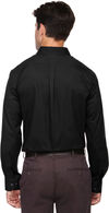 Am image of a Custom Core365 Men's Operate Long Sleeve Twill Shirt in Black!