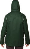 Am image of a Custom Core 365 Men's Region 3 in 1 Jacket with Fleece Liner in Forest!