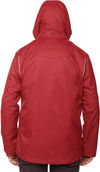 Am image of a Custom Core 365 Men's Region 3 in 1 Jacket with Fleece Liner in Classic Red!