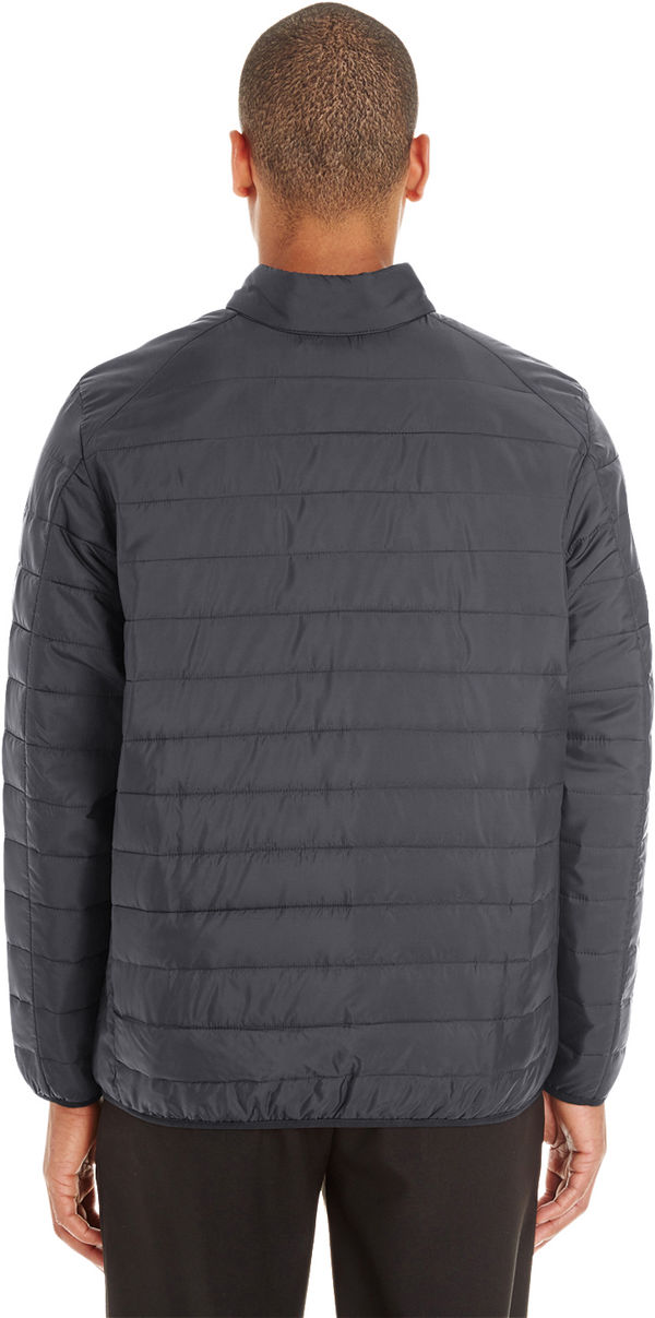 Am image of a Custom Core 365 Men's Prevail Packable Puffer in Carbon!