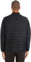 Am image of a Custom Core 365 Men's Prevail Packable Puffer in Black!