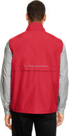 Am image of a Custom Core 365 Men's Techno Lite Unlined Vest in Classic Red!