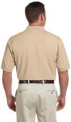 Am image of a Custom Devon and Jones Men's Pima Pique Short Sleeve Polo in Stone!