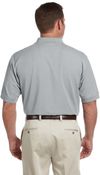 An image of a Custom Devon and Jones Men's Pima Pique Short Sleeve Polo in Grey Heather!