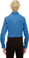 Am image of a Custom Devon & Jones Ladies' Crown Woven Collection Solid Oxford in French Blue!