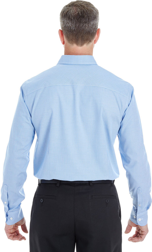 An image of a Custom Devon & Jones Men's Crown Collection Royal Dobby Shirt in French Blue!