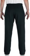 Am image of a Custom Gildan Heavy Blend Open Bottom Sweatpants in Black!
