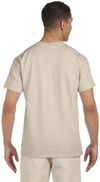 Am image of a Custom Gildan Ultra Cotton Pocket T Shirt in Sand!