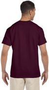 Am image of a Custom Gildan Ultra Cotton Pocket T Shirt in Maroon!