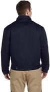 Am image of a Custom Dickies Men's Lined Eisenhower Jacket in Dark Navy!