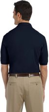 Am image of a Custom Harriton Men's Easy Blend Polo with Pocket in Navy!