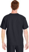 Am image of a Custom Harriton Adult Restore 4.9 oz. Scrub Top in Black!