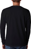 Am image of a Custom Next Level Men's Cotton Long Sleeve Crew in Black!