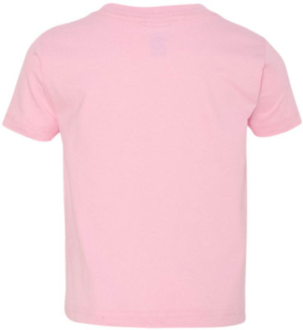 Am image of a Custom Rabbit Skins Cotton Jersey T Shirt in Pink!