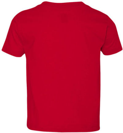 Am image of a Custom Rabbit Skins Cotton Jersey T Shirt in Red!