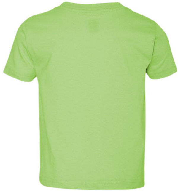 Am image of a Custom Rabbit Skins Cotton Jersey T Shirt in Key Lime!