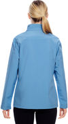 Am image of a Custom Team 365 Ladies' Leader Soft Shell Jacket in Sport Light Blue!