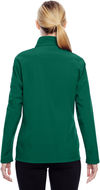 Am image of a Custom Team 365 Ladies' Leader Soft Shell Jacket in Sport Forest!