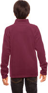 Am image of a Custom Team 365 Youth Campus Microfleece Jacket in Sport Maroon!