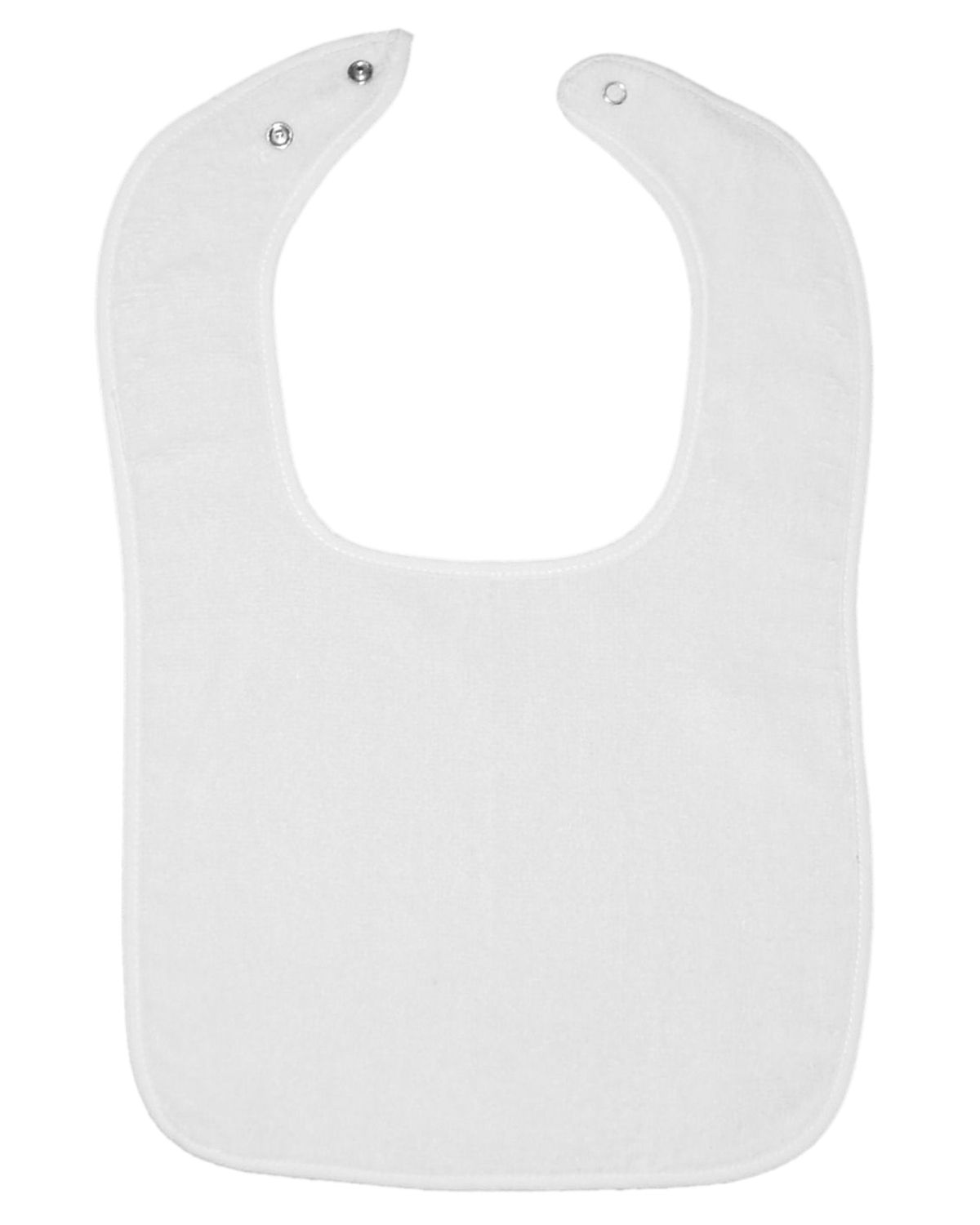 Rabbit Skins Terry Snap Bib in White/ White