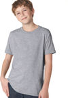 Am image of a Custom Next Level Youth Boys' Cotton Crew in Heather Gray!
