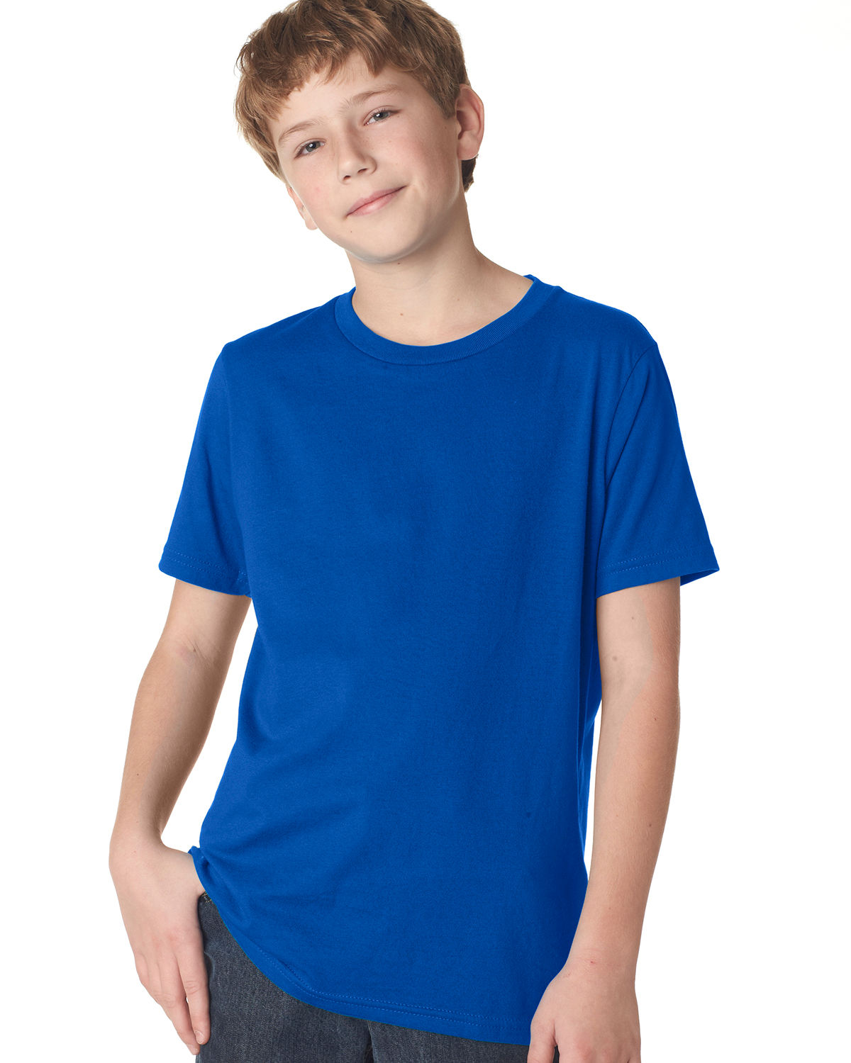 Next Level Youth Boys' Cotton Crew in Royal