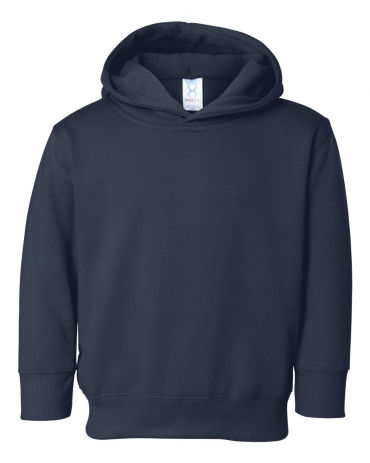 Rabbit Skins Toddler Pullover Fleece Hoodie in Navy