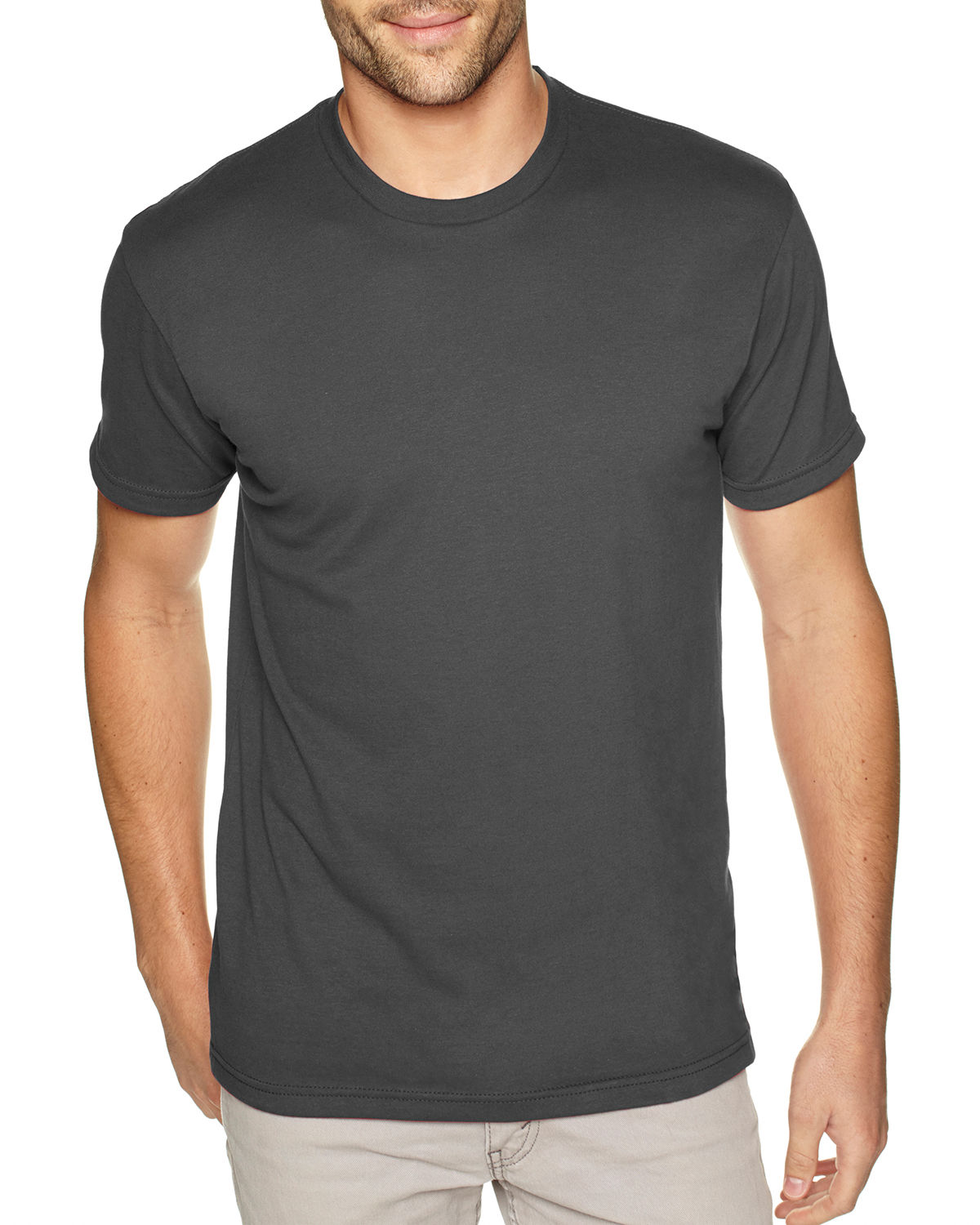Next Level Men's Sueded Crew in Heavy Metal