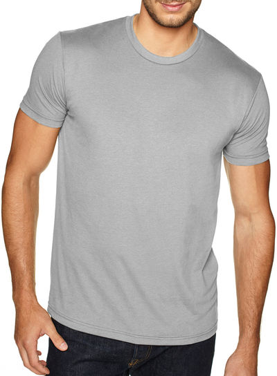 Am image of a Custom Next Level Men's Sueded Crew in Light Gray!