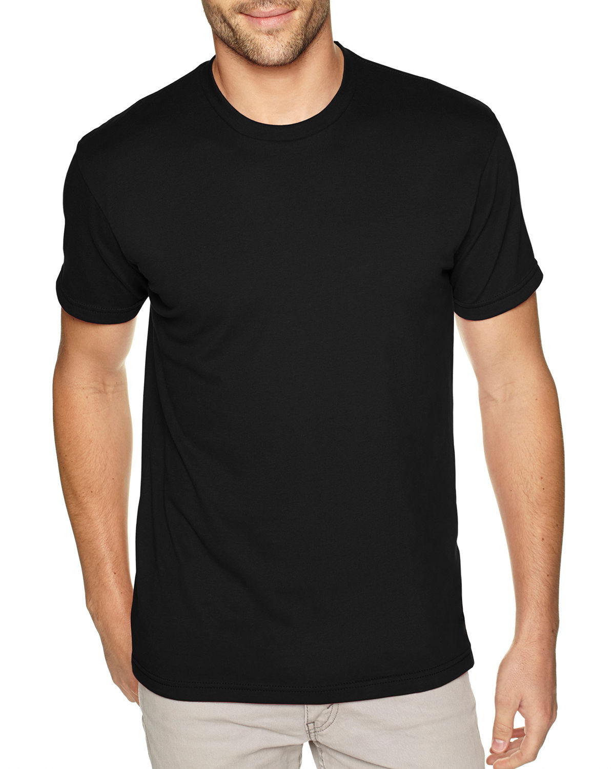 Next Level Men's Sueded Crew in Black
