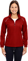 Am image of a Custom Core 365 Motivate Unlined Lightweight Ladies Jacket in Classic Red!