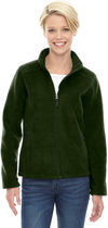 Am image of a Custom Core 365 Ladies' Journey Fleece Jacket in Forest!
