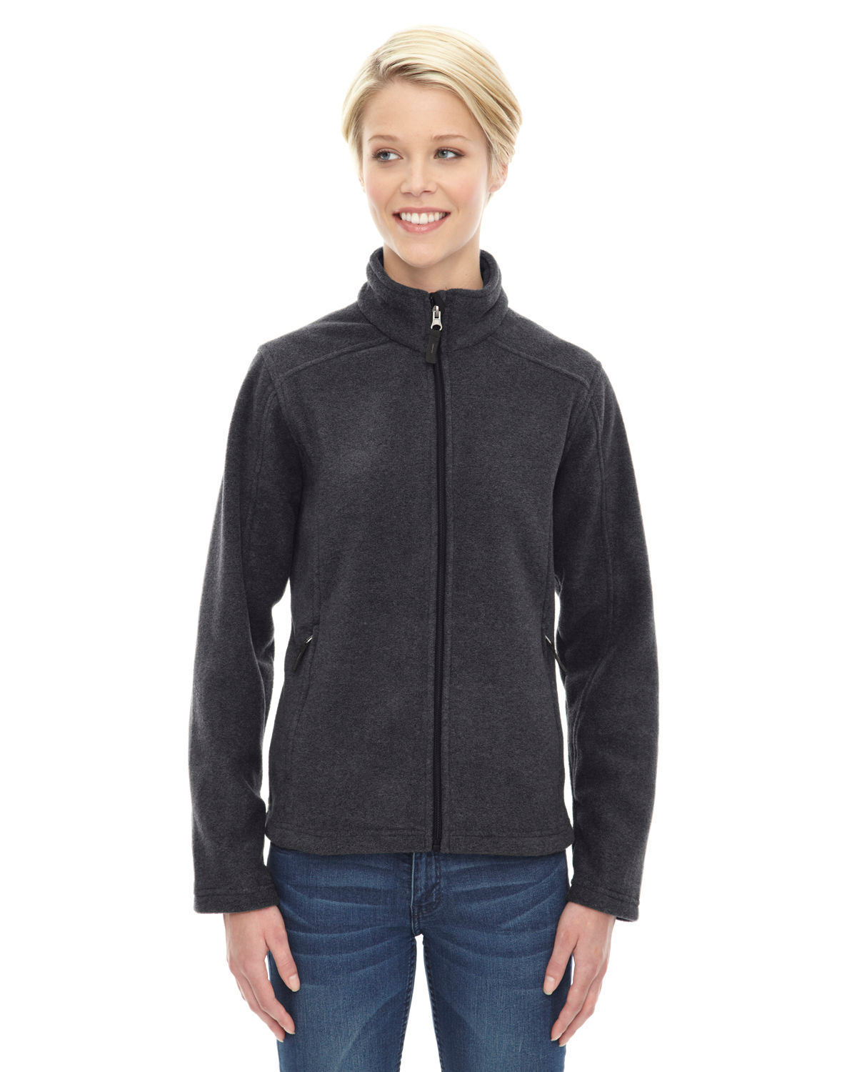 Core 365 Ladies' Journey Fleece Jacket in Hthr Chrcl