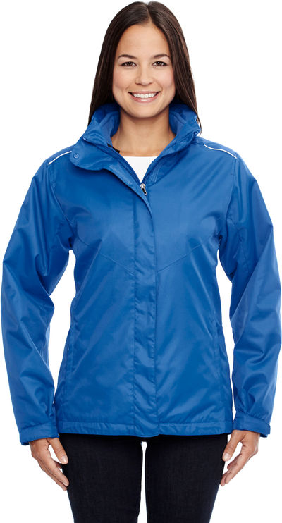 Am image of a Custom Core 365 Ladies' Region 3 in 1 Jacket with Fleece Liner in True Royal!