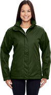 Am image of a Custom Core 365 Ladies' Region 3 in 1 Jacket with Fleece Liner in Forest!