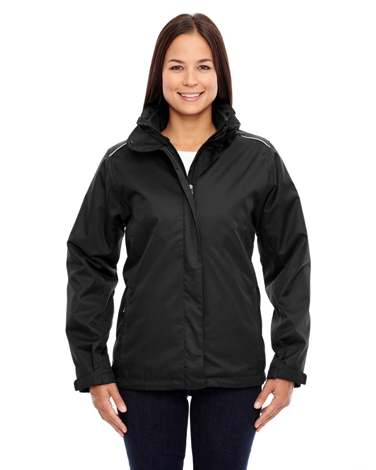 Core 365 Ladies' Region 3 in 1 Jacket with Fleece Liner in Black