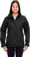 Am image of a Custom Core 365 Ladies' Region 3 in 1 Jacket with Fleece Liner in Black!