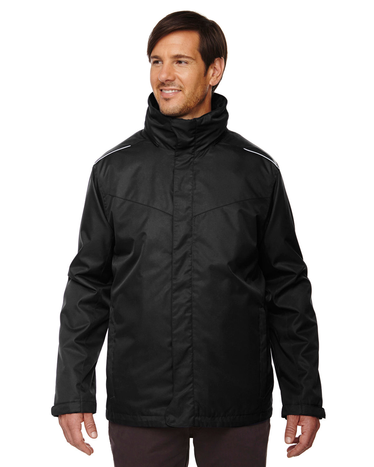 Core 365 Men's Region 3 in 1 Jacket with Fleece Liner in Black