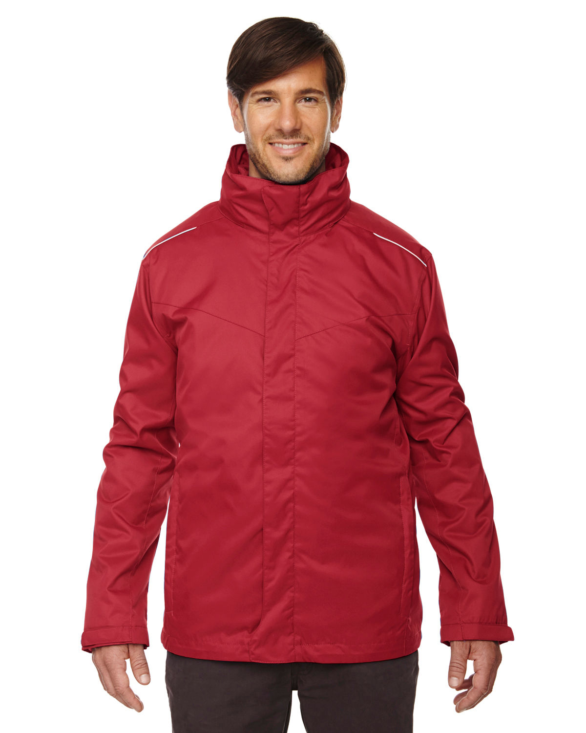 Core 365 Men's Region 3 in 1 Jacket with Fleece Liner in Classic Red