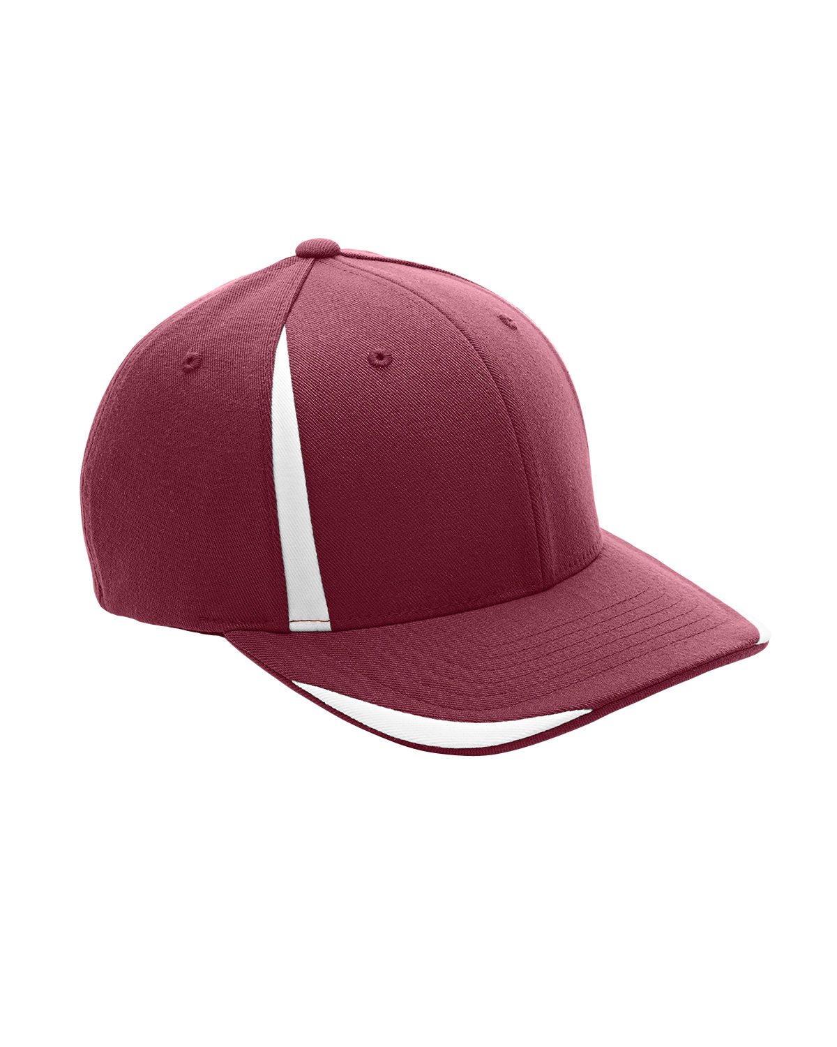 Flexfit for Team 365 Pro Formance Front Sweep Cap in Sp Maroon/ White