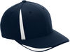 Am image of a Custom Flexfit for Team 365 Pro Formance Front Sweep Cap in Sp Dk Navy/ Wht!