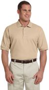 Am image of a Custom Devon and Jones Men's Pima Pique Short Sleeve Polo in Stone!