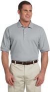 An image of a Custom Devon and Jones Men's Pima Pique Short Sleeve Polo in Grey Heather!